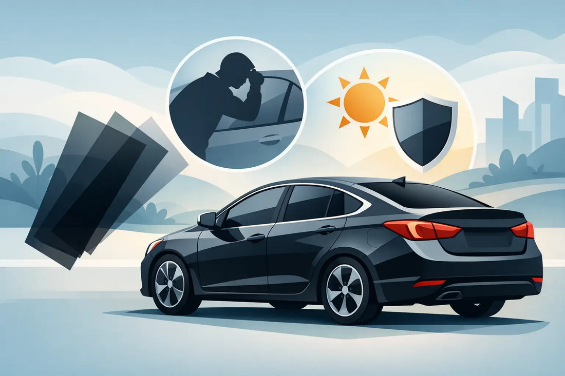 Solfilm mot insyn i bilen - rätt toning