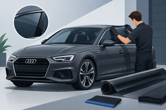 Montera solfilm på Audi A4 med rätt passform