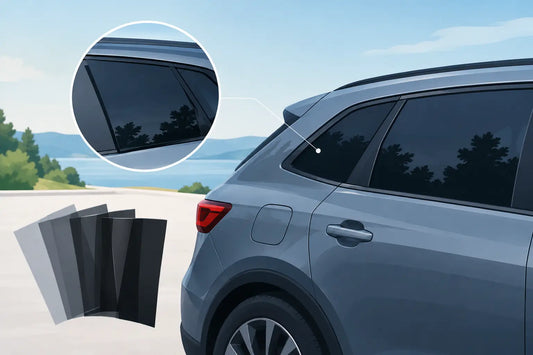 Solfilm för bakre sidorutor som passar bilen