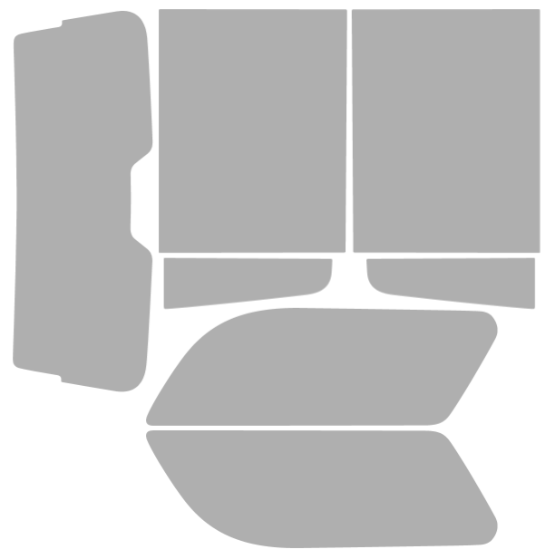 Färdigskuren solfilm Chevrolet Suburban (Option 1) 2021-2026