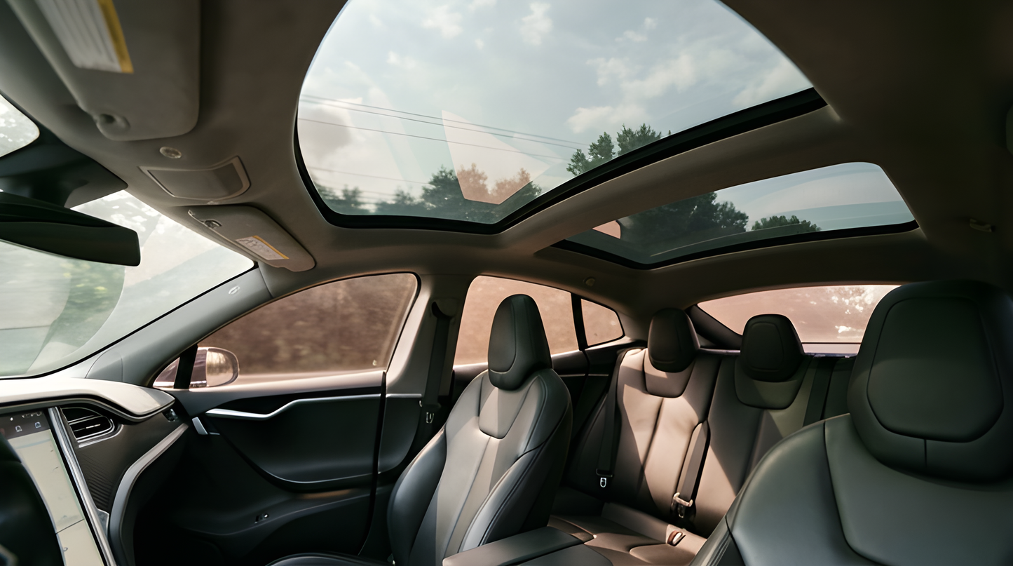 Färdigskuren solfilm soltak främre+bakre Tesla Model S 2014-2022