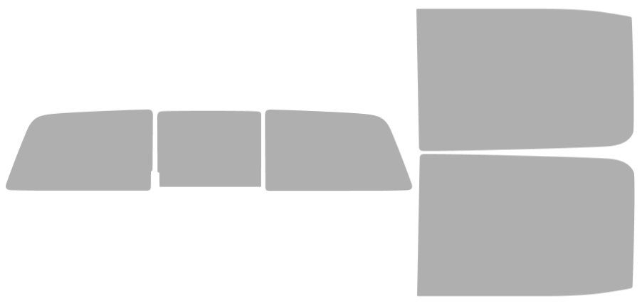 Färdigskuren solfilm GMC Sierra Crew (Option 2) 2014-2018