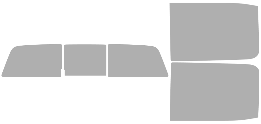 Färdigskuren solfilm GMC Sierra HD2500/3500 Crew (Option 2) 2015-2019
