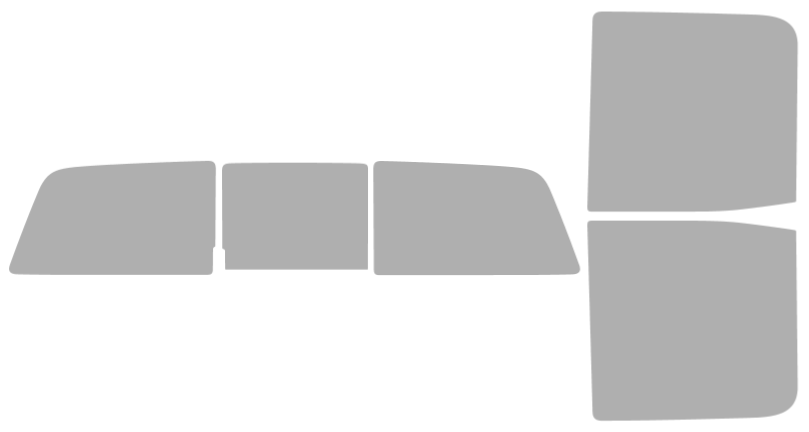 Färdigskuren solfilm GMC Sierra HD2500/3500 Extended (Option 2) 2015-2019