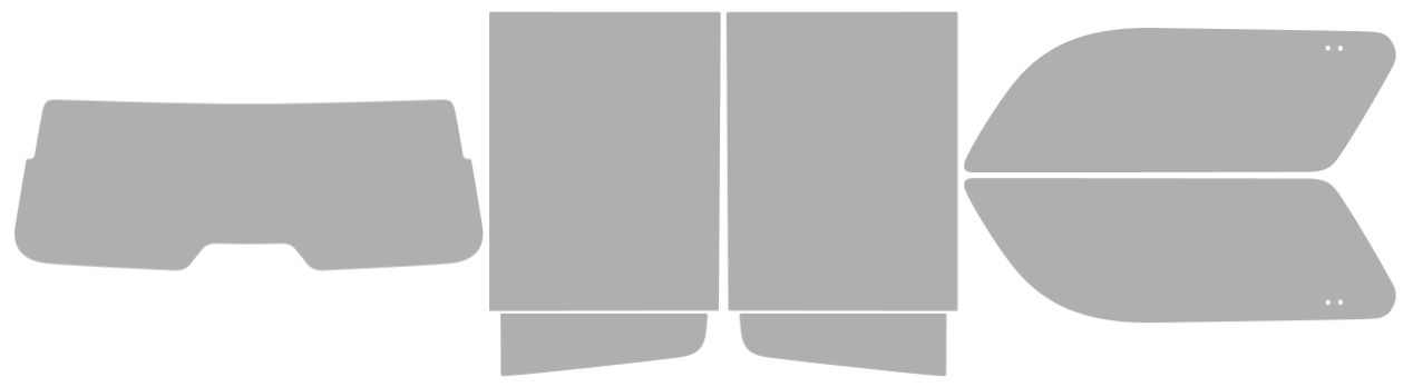 Färdigskuren solfilm GMC Yukon XL (Option 2) 2021-2026