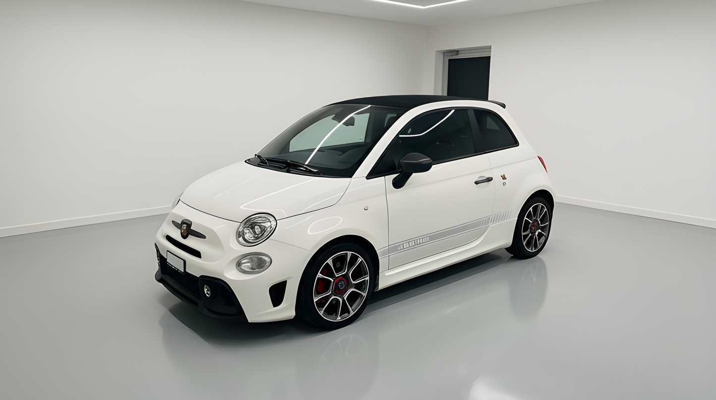 Färdigskuren solfilm Abarth 500Ce Cab 2D 2023-