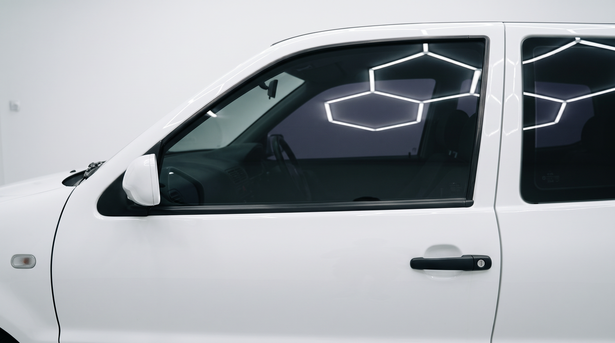 Färdigskuren solfilm främre sidorutor Volkswagen Polo 3d Halvkombi 1994-2002