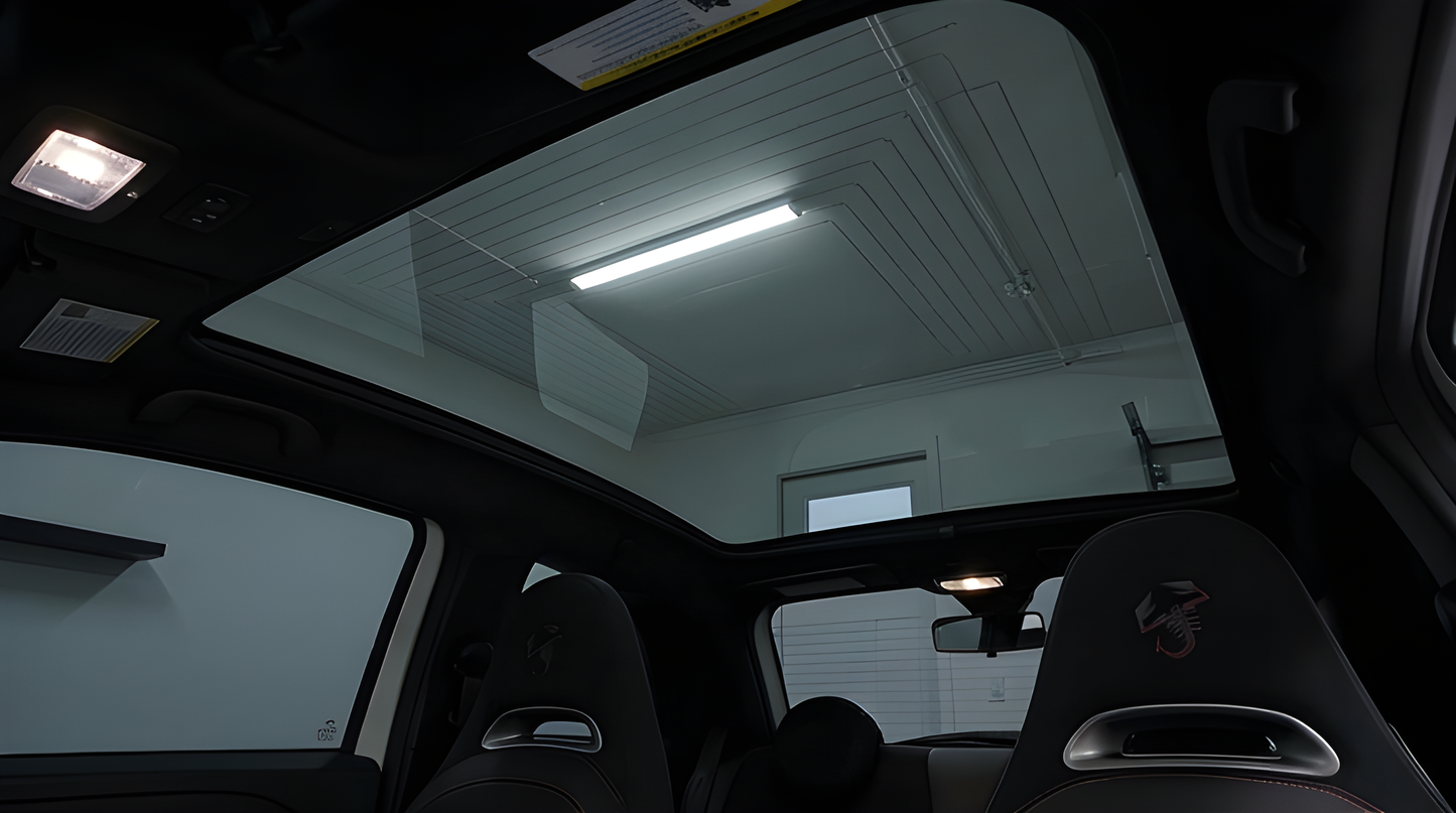 Färdigskuren solfilm soltak Abarth 500 3D 2008-2019