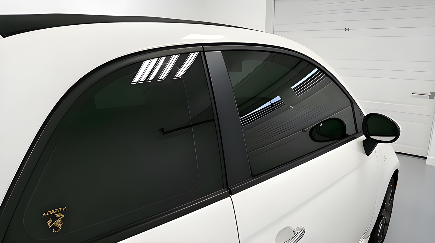 Färdigskuren solfilm främre sidorutor Abarth 595C Cab 2D 2012-2015