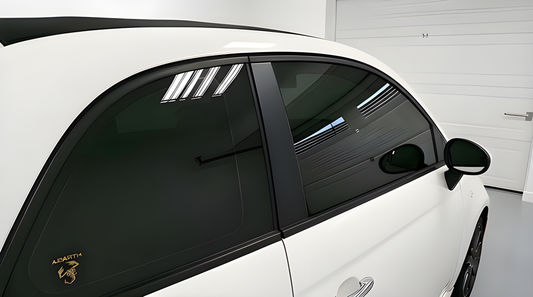 Färdigskuren solfilm främre sidorutor Abarth 595 Facelift 3D 2016-2024