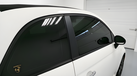 Färdigskuren solfilm främre sidorutor Abarth 500C Cab 2D 2010-2019