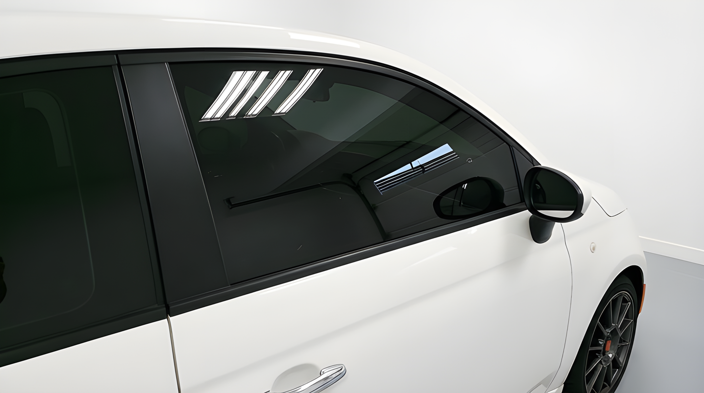 Färdigskuren solfilm främre sidorutor Abarth 500 3D 2008-2019